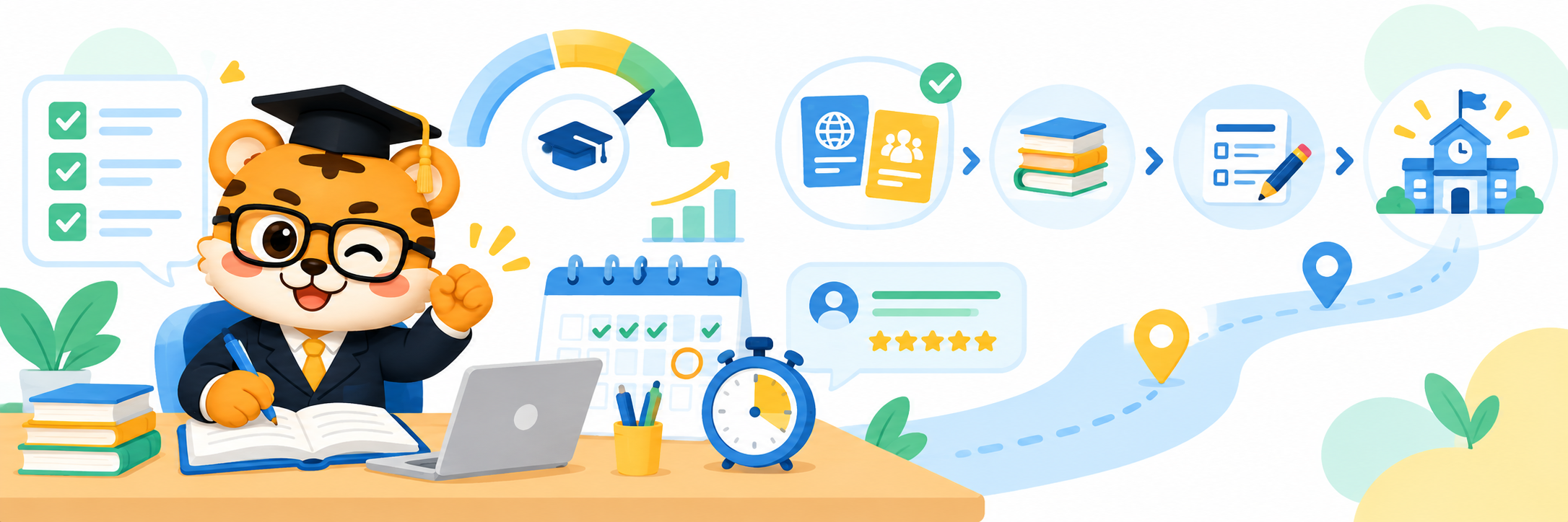 IELTS preparation roadmap and study desk