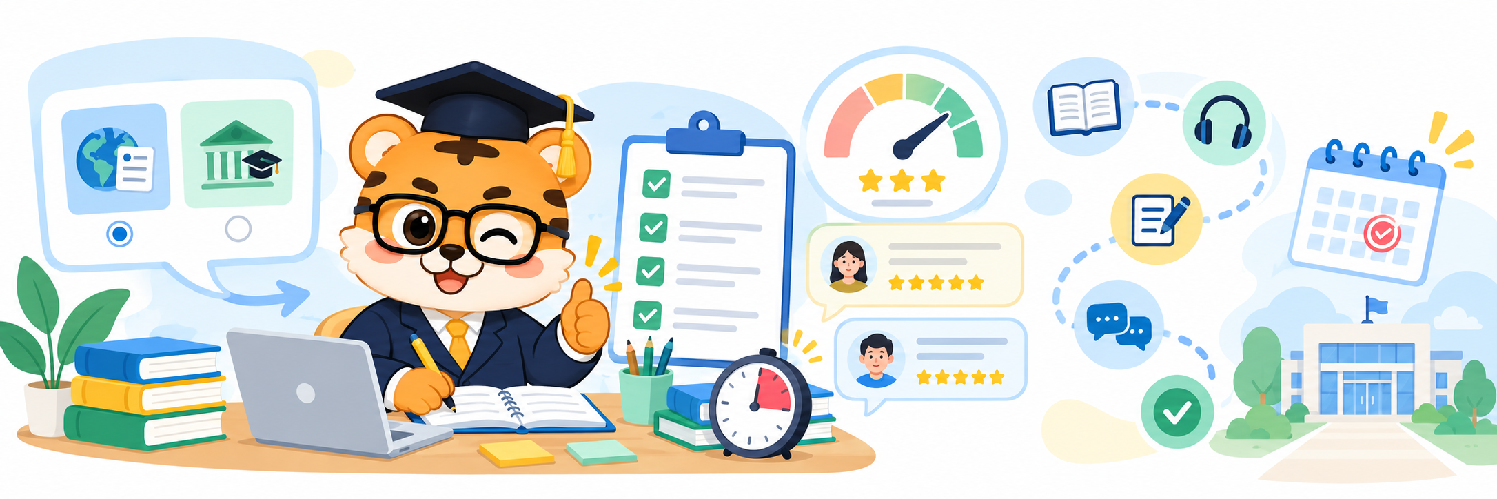 IELTS preparation roadmap and study desk