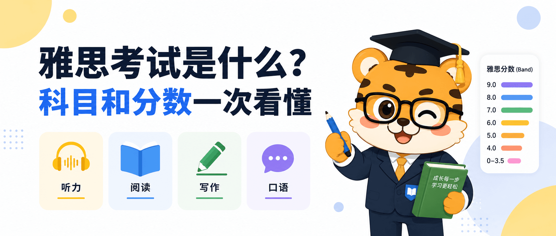 雅思考试是什么？一次看懂 IELTS Exam 的科目和分数